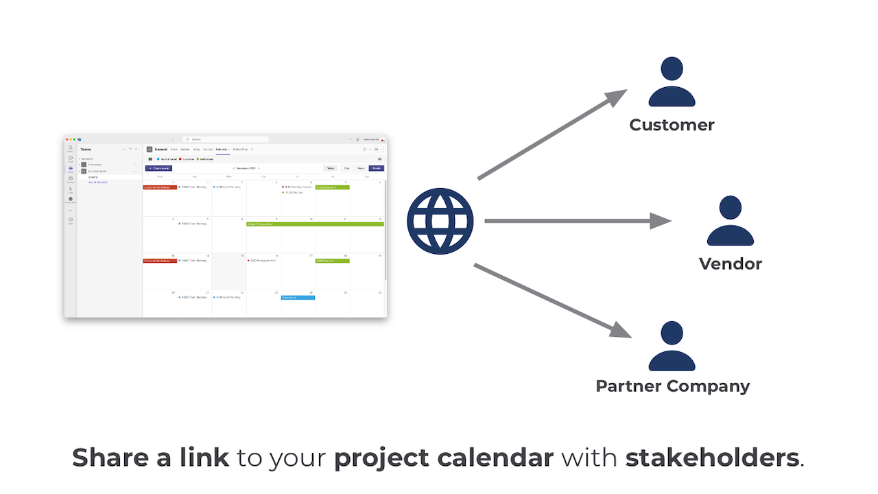 Share Calendar with Stakeholders