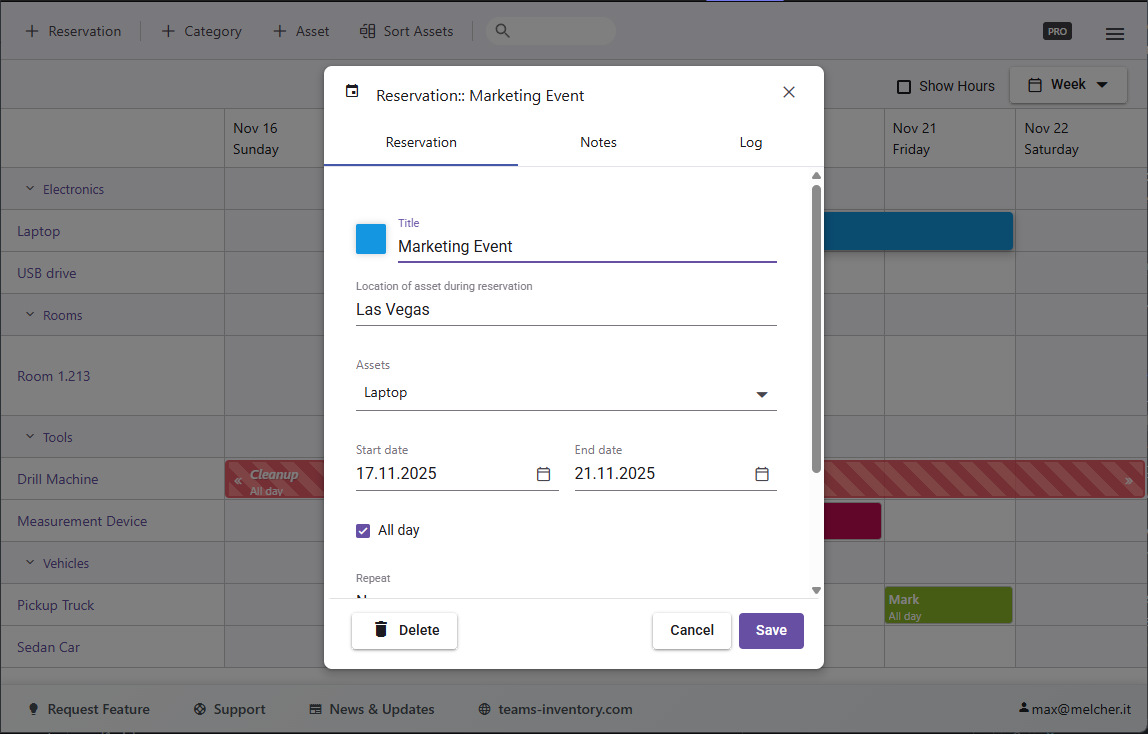 Reservation Approval
